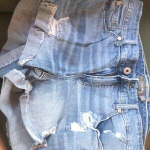 Torrid Light Washed Distressed Denim Jean Shorts 14